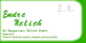 endre melich business card
